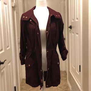 Dark wine Color Trench Jacket size Medium